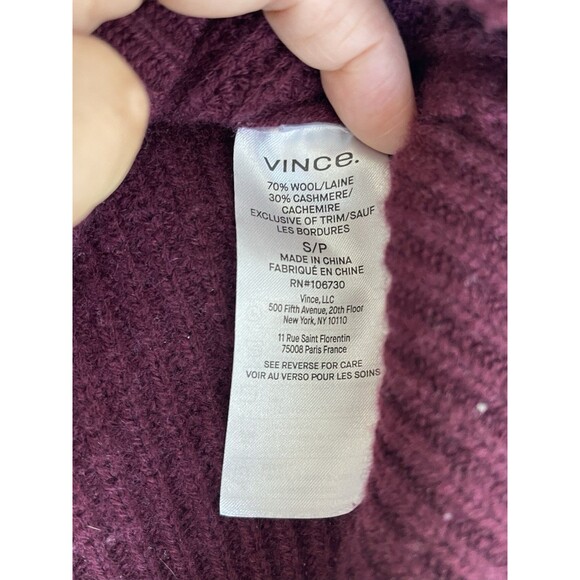 Vince Womens Wool Cashmere V-neck Cardigan Sweater Sz S Long Line Oversized - Picture 6 of 6